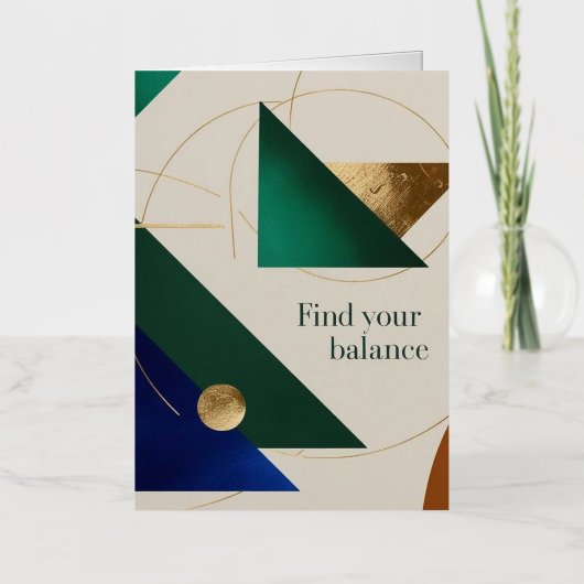 Abstracte geometrische kunst Modern poster minimal Folie Wenskaart (Voorkant)