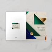 Abstracte geometrische kunst Modern poster minimal Folie Wenskaart (Buiten Laag)