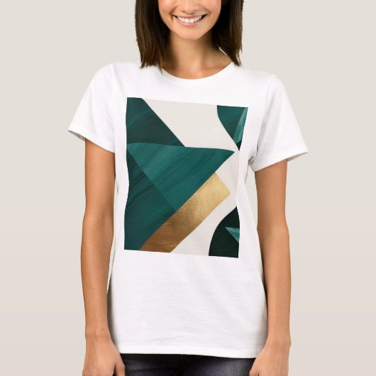Abstracte geometrische kunst Modern poster minimal T-shirt (Voorkant)