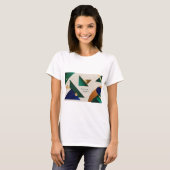 Abstracte geometrische kunst Modern poster minimal T-shirt (Voorkant volledig)