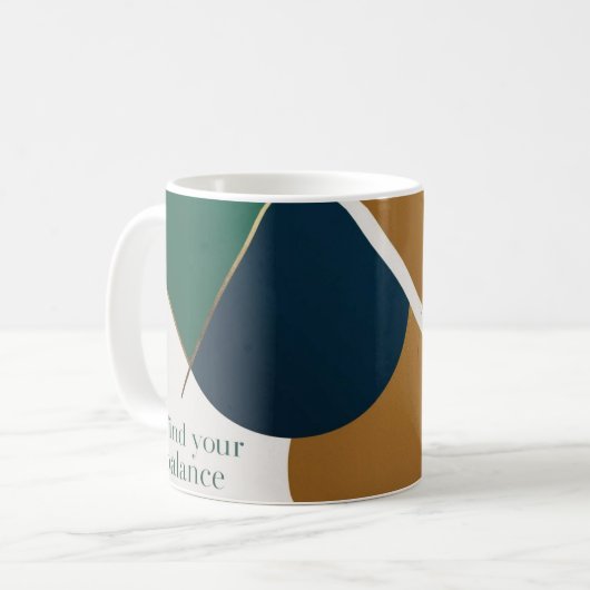 Abstracte geometrische kunst Moderne koffiebeker m Koffiemok (Voorkant links)