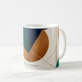 Abstracte geometrische kunst Moderne koffiebeker m Koffiemok (Voorkant rechts)