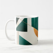 Abstracte geometrische kunst Moderne koffiebeker m Koffiemok (Links)