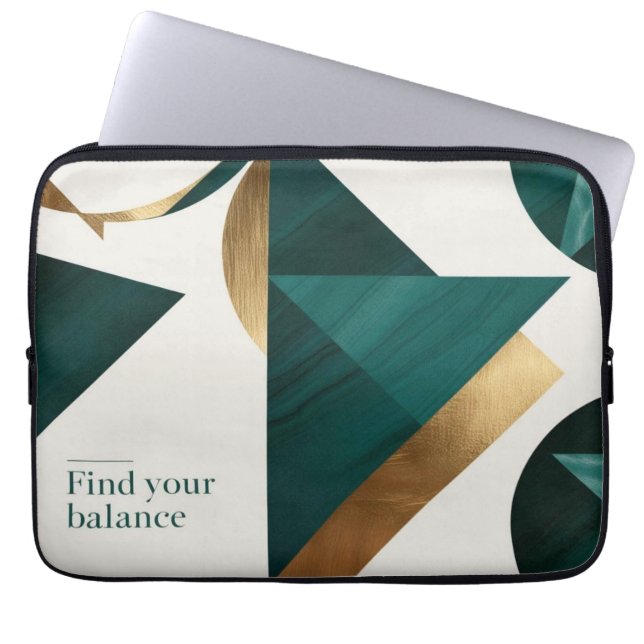 Abstracte geometrische kunst Moderne minimalist Laptop Sleeve (Voorkant)