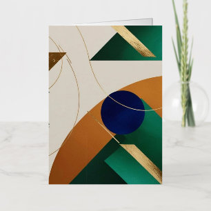 Abstracte geometrische kunst moderne minimalistisc folie wenskaart
