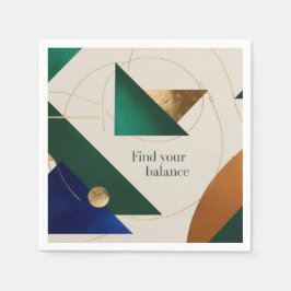 Abstracte geometrische kunst moderne minimalistisc servet