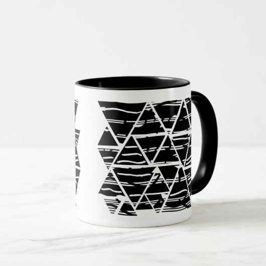 Abstracte geometrische kunst mok (Voorkant rechts)