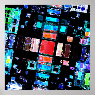 Abstracte geometrische kunst poster