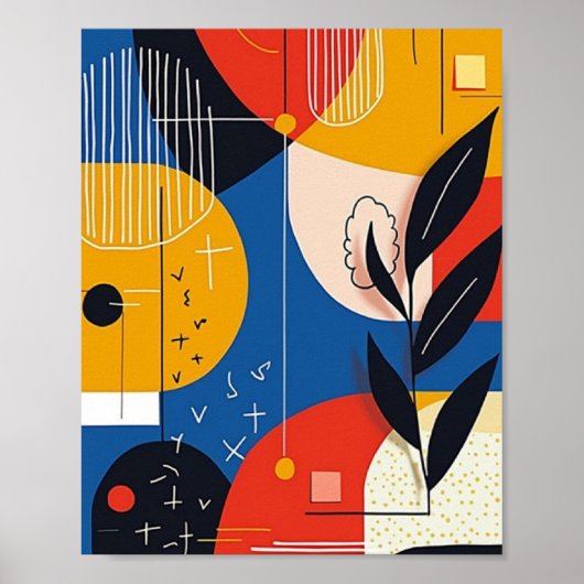 Abstracte geometrische kunst poster (Voorkant)