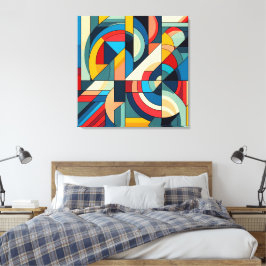 Abstracte geometrische kunst - samenstelling van h canvas afdruk