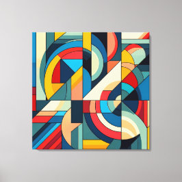 Abstracte geometrische kunst - samenstelling van h canvas afdruk