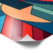 Abstracte geometrische kunst - samenstelling van h foto afdruk (Hoek)