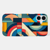Abstracte geometrische kunst - samenstelling van h iPhone hoesje (Achterkant horizontaal)