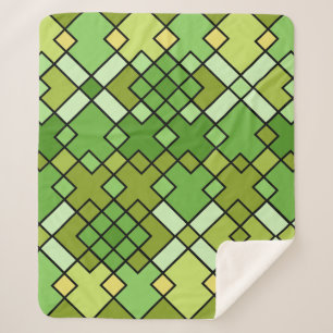 Abstracte geometrische kunst sherpa deken