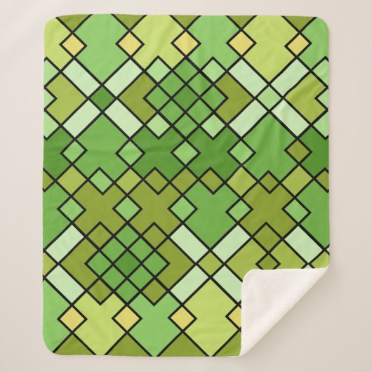 Abstracte geometrische kunst sherpa deken (Voorkant)