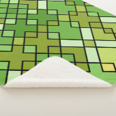 Abstracte geometrische kunst sherpa deken (3/4)