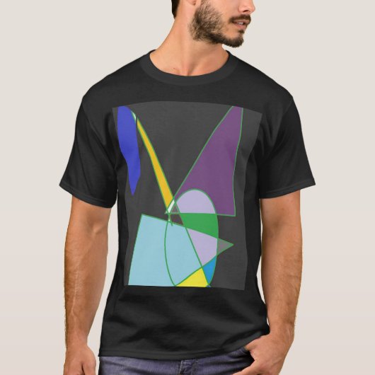 ABSTRACTE GEOMETRISCHE KUNST T-SHIRT (Voorkant)