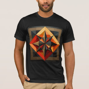 Abstracte geometrische kunst t-shirt