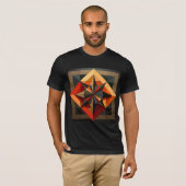 Abstracte geometrische kunst t-shirt (Voorkant volledig)