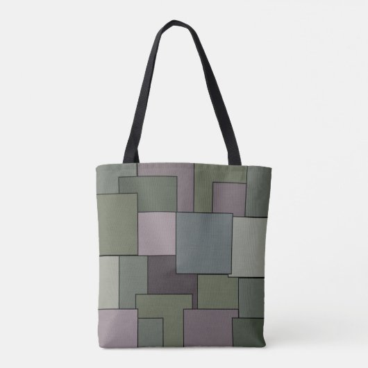 Abstracte geometrische kunst tote bag (Achterkant)