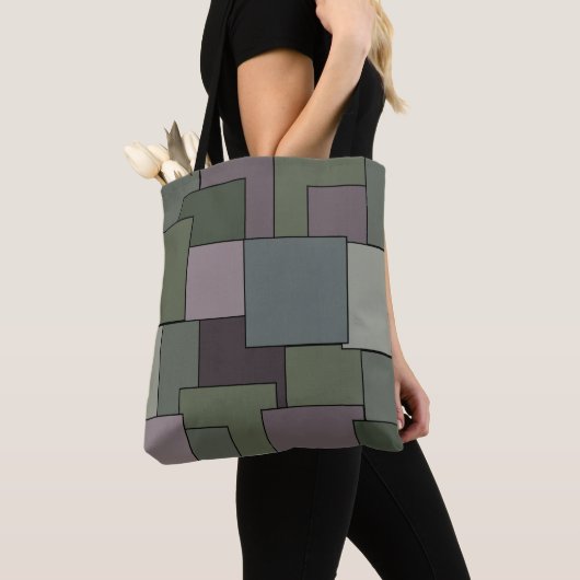 Abstracte geometrische kunst tote bag (Dichtbij)