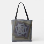 Abstracte geometrische kunst tote bag (Achterkant)