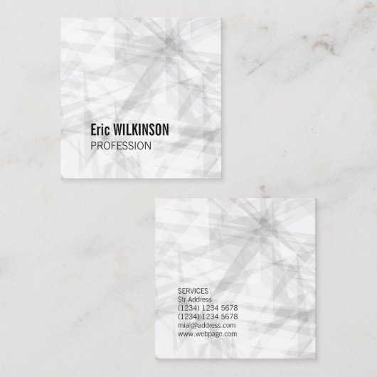 Abstracte geometrische kunst van het patroon vierkante visitekaartje (Voorkant / Achterkant)