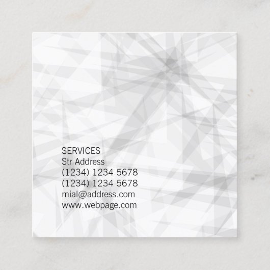 Abstracte geometrische kunst van het patroon vierkante visitekaartje (Achterkant)