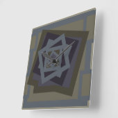Abstracte geometrische kunst vierkante klok (Hoek)