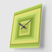 Abstracte geometrische kunst vierkante klok (Hoek)