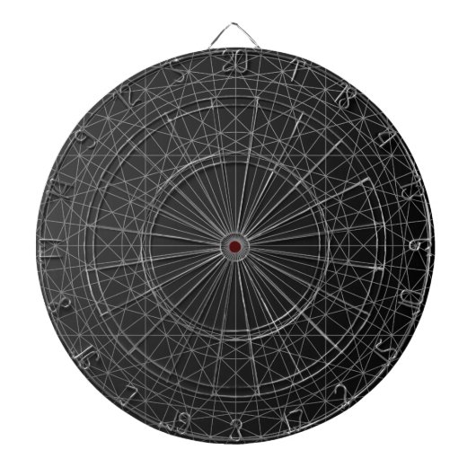 Abstracte Geometrische kunstcirkel zwart creatief  Dartbord (Voorkant)