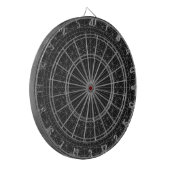 Abstracte Geometrische kunstcirkel zwart creatief  Dartbord (Voorkant Links)