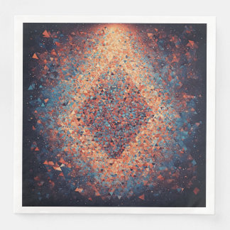 Abstracte geometrische kunstdruk servet