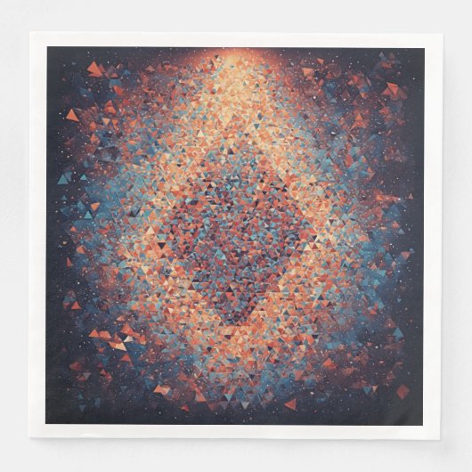 Abstracte geometrische kunstdruk servet (Voorkant)