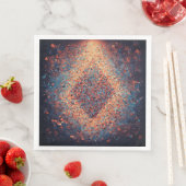 Abstracte geometrische kunstdruk servet (Insitu)
