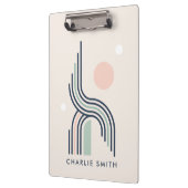 Abstracte geometrische kunstlijncirkels herstellen klembord (Links)