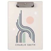 Abstracte geometrische kunstlijncirkels herstellen klembord (Voorkant)