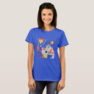 Abstracte Geometrische Kunstontwerp T-shirt