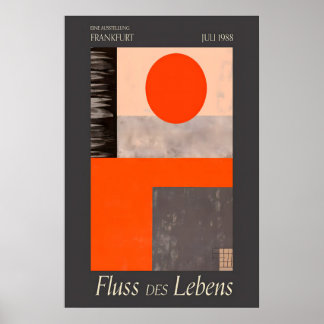 Abstracte geometrische kunstprint Frankfurt tentoo Poster