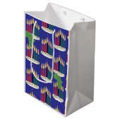 Abstracte geometrische Kwanzaa Gift Bag Medium Cadeauzakje (Voorkant Gekanteld)