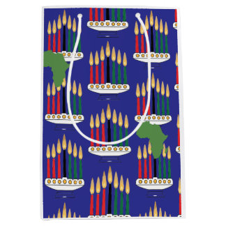 Abstracte geometrische Kwanzaa Gift Bag Medium Cadeauzakje
