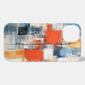 Abstracte geometrische lagen _ iphone case hoesje (Achterkant horizontaal)
