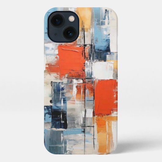 Abstracte geometrische lagen _ iphone case hoesje (Achterkant)