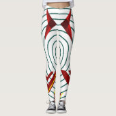 Abstracte geometrische Leggings – trendy activewea (Voorkant)