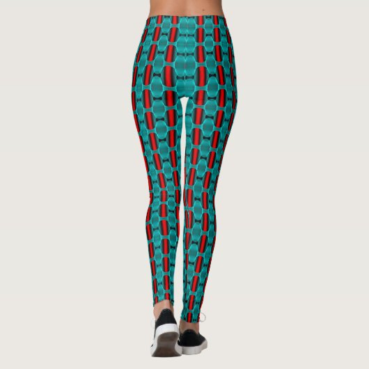 Abstracte geometrische leggings voor textuur (Achterkant)