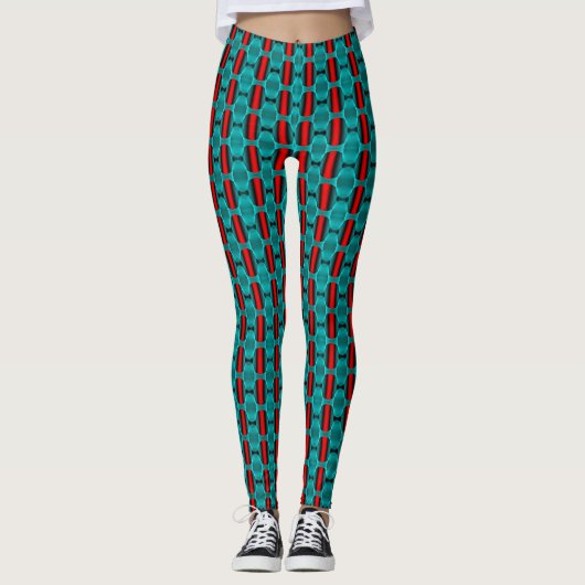 Abstracte geometrische leggings voor textuur (Voorkant)