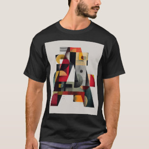 Abstracte geometrische letter A T-shirt