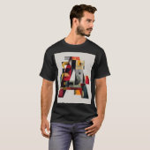 Abstracte geometrische letter A T-shirt (Voorkant volledig)