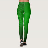 Abstracte geometrische lijnen op Deep Green Leggings (Achterkant)