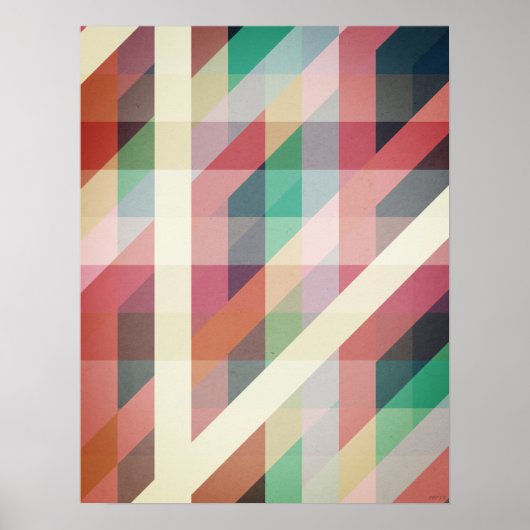 Abstracte geometrische lijnen poster (Voorkant)